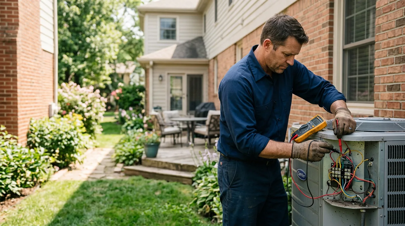HVAC technician working near Wood Ridge, NJ